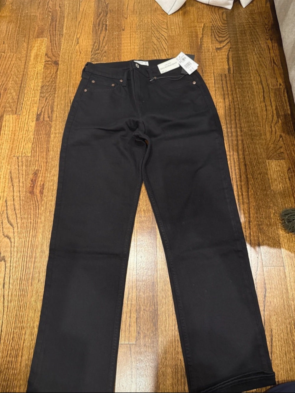 Abercrombie & Fitch Black Straight-Leg Women's Jeans